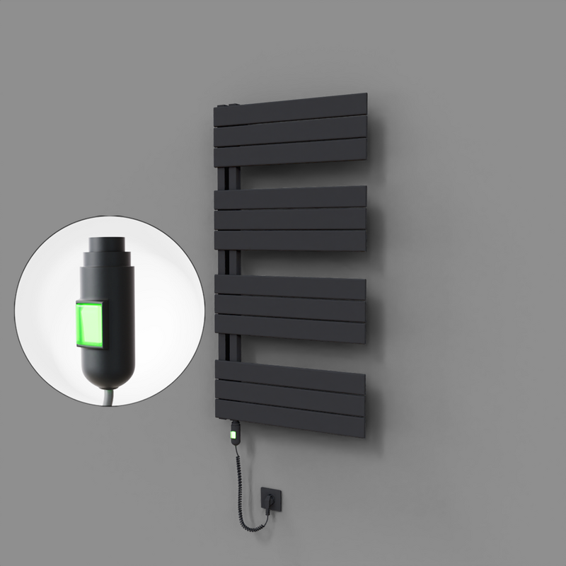 Sirius Dekoratif Elektrikli Havlupan 600x1150 Koyu Antrasit (On/Off Düğmeli) 600W 