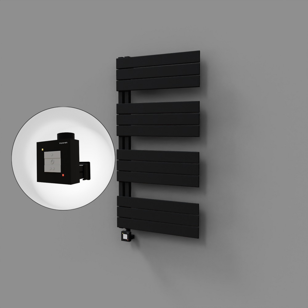 Sirius Dekoratif Elektrikli Havlupan 600x1150 Siyah (KTX1 Termostat) 600W - 1