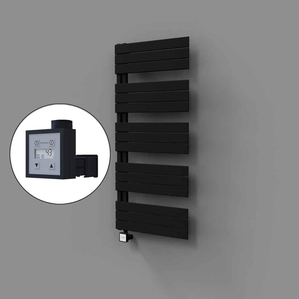 Sirius Dekoratif Elektrikli Havlupan 600x1400 Siyah (KTX3 Termostat) 1000W - 1