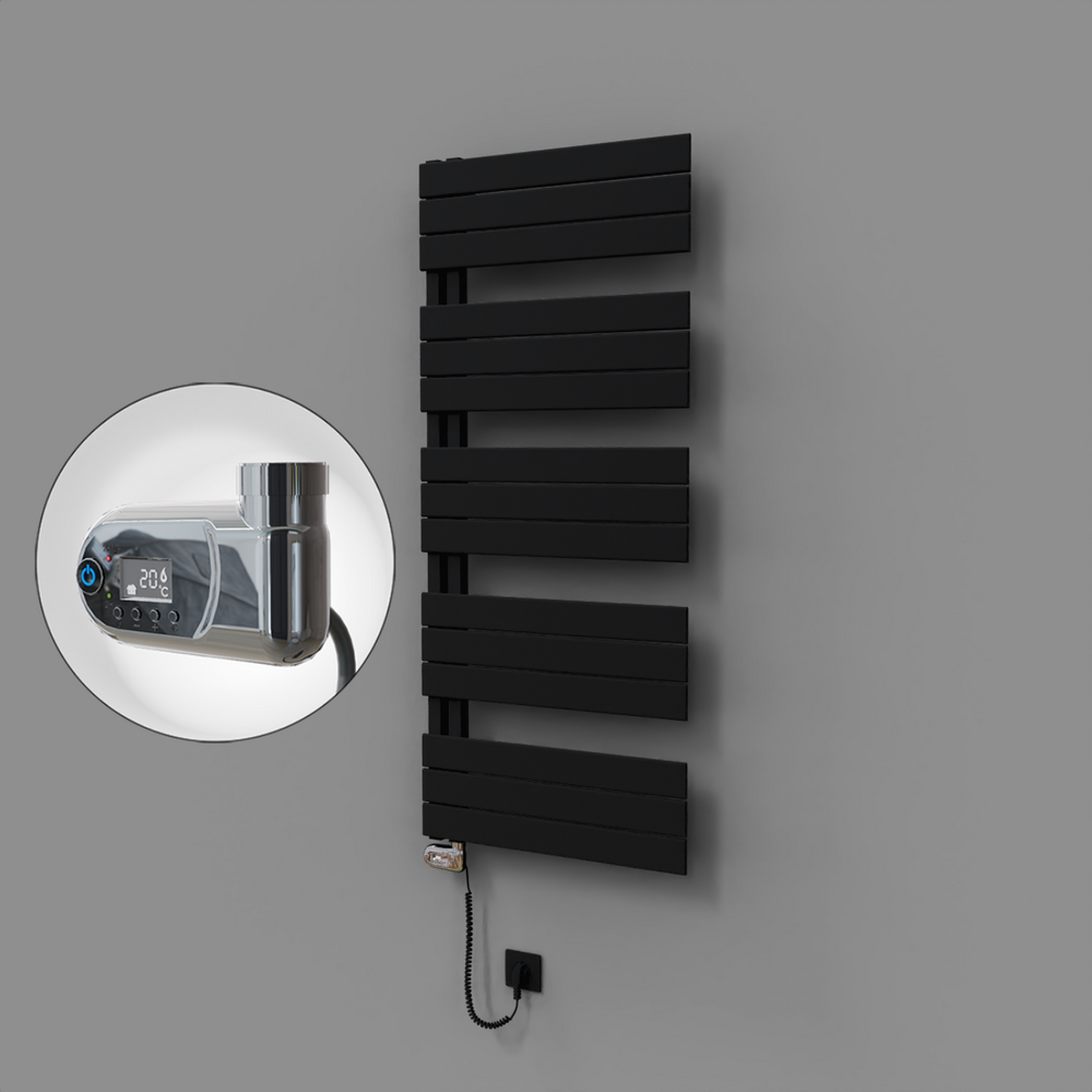 Sirius Dekoratif Elektrikli Havlupan 600x1400 Siyah (Thesis Termostat) 900W - 1