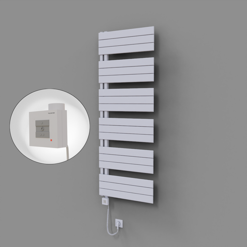 Sirius Dekoratif Elektrikli Havlupan 600x1640 Beyaz (KTX1 Termostat) 1000W Spiral Kablolu 