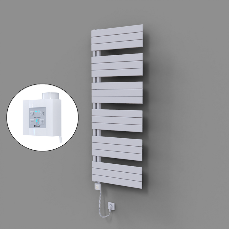 Sirius Dekoratif Elektrikli Havlupan 600x1640 Beyaz (KTX4 Termostat) 1000W Spiral Kablolu 