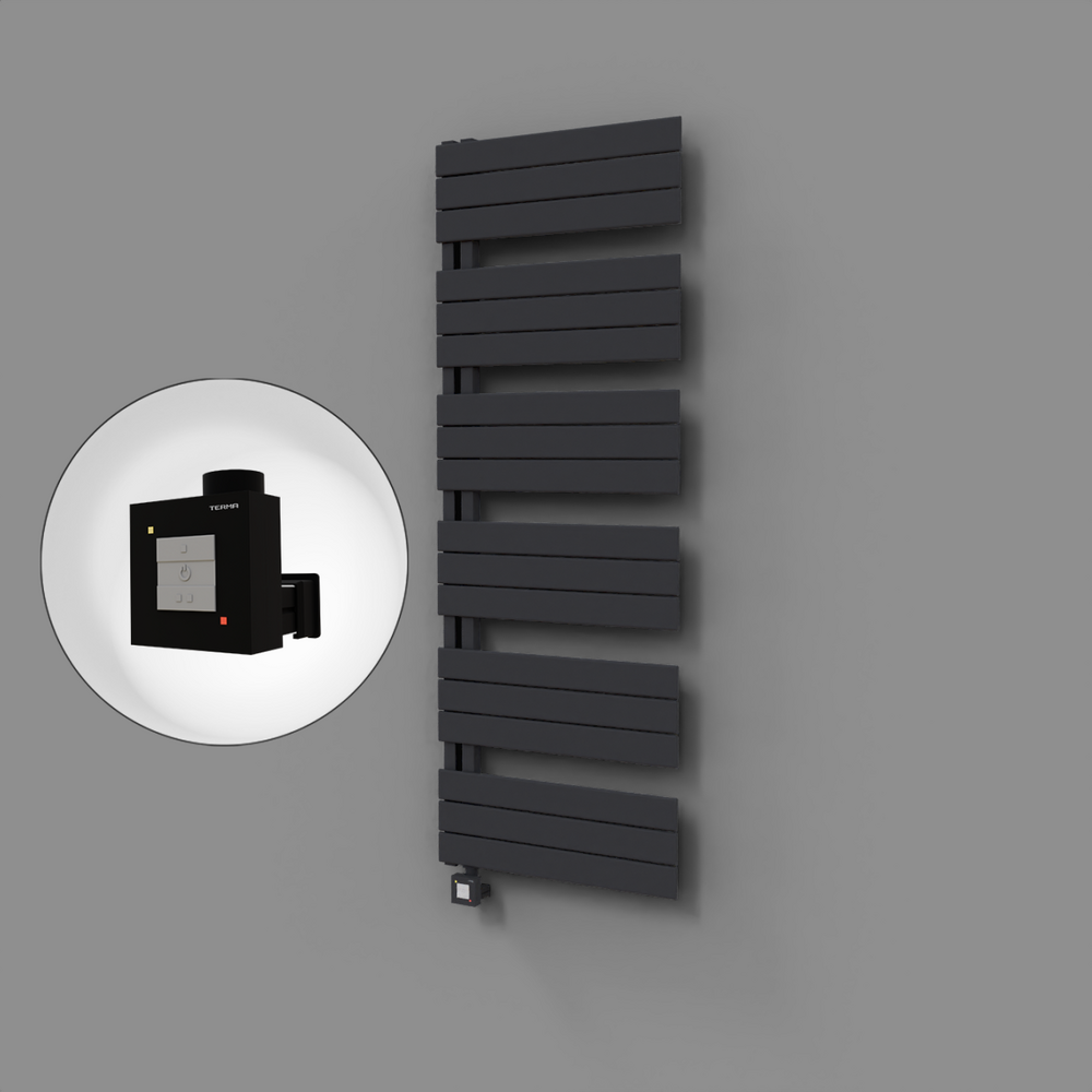 Sirius Dekoratif Elektrikli Havlupan 600x1640 Koyu Antrasit (KTX1 Termostat) 1000W - 1