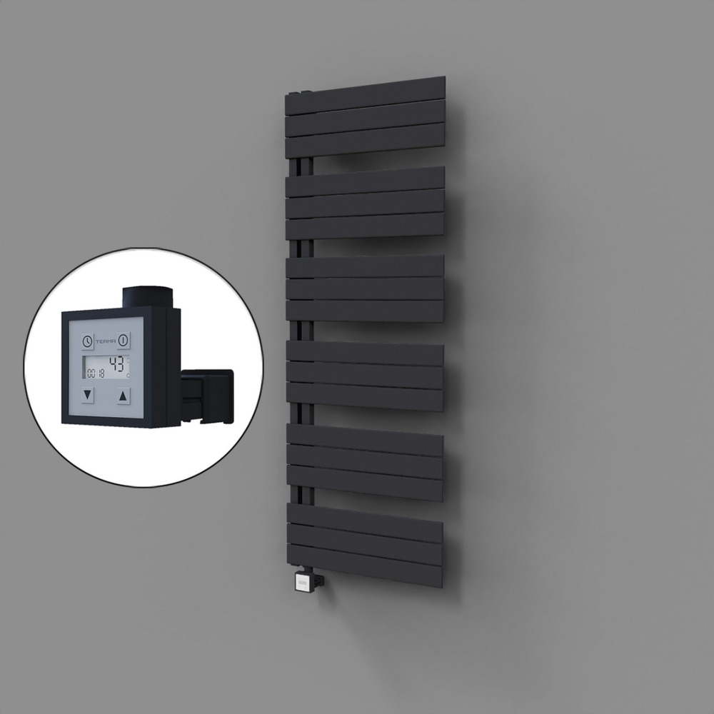 Sirius Dekoratif Elektrikli Havlupan 600x1640 Koyu Antrasit (KTX3 Termostat) 1000W - 1