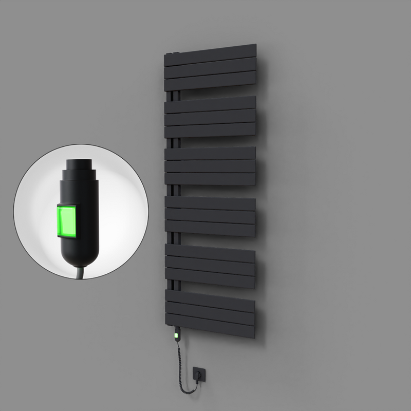 Sirius Dekoratif Elektrikli Havlupan 600x1640 Koyu Antrasit (On/Off Düğmeli) 900W 