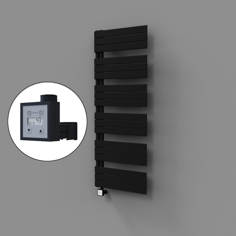 Sirius Dekoratif Elektrikli Havlupan 600x1640 Siyah (KTX3 Termostat) 1000W - 1