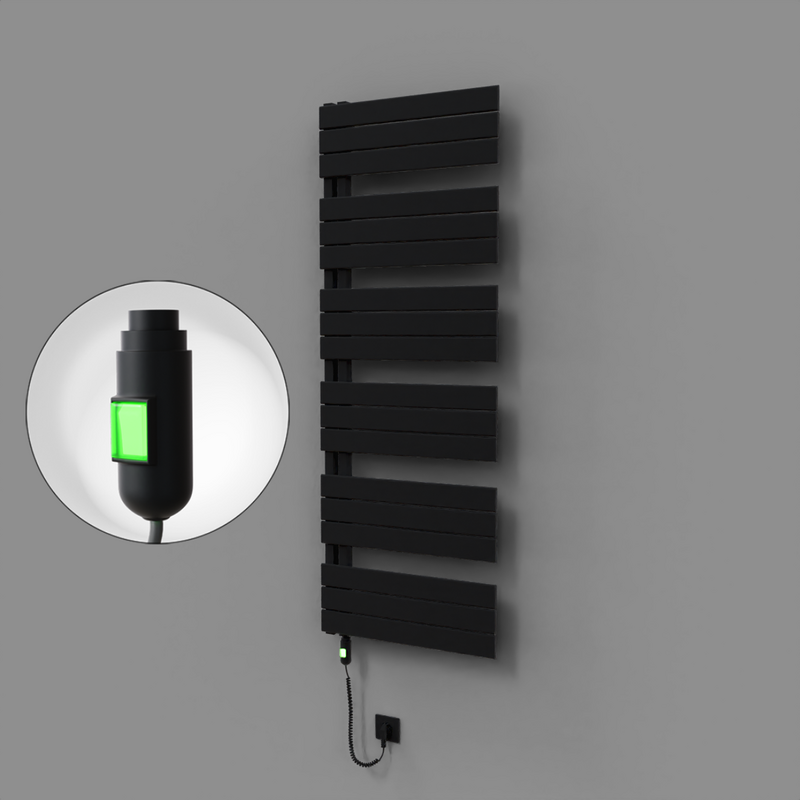 Sirius Dekoratif Elektrikli Havlupan 600x1640 Siyah (On/Off Düğmeli) 900W 