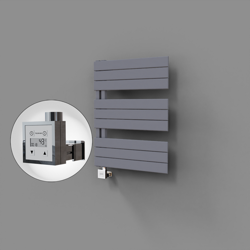 Sirius Dekoratif Elektrikli Havlupan 600x800 Gri (KTX3 Termostat) 600W 
