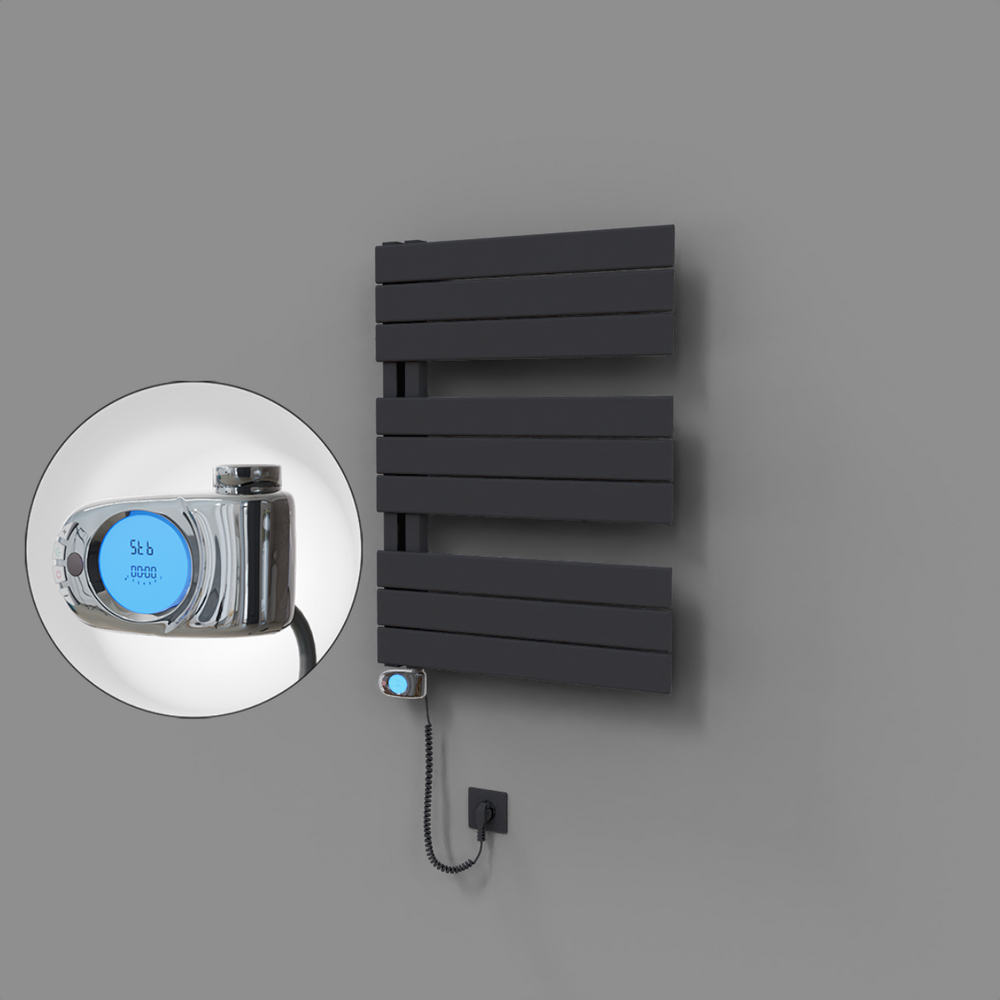 Sirius Dekoratif Elektrikli Havlupan 600x800 Koyu Antrasit (Musa Termostat) 600W - 1