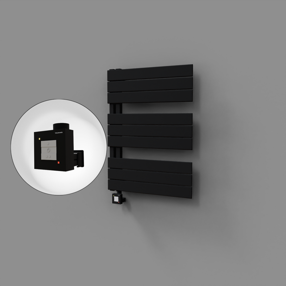 Sirius Dekoratif Elektrikli Havlupan 600x800 Siyah (KTX1 Termostat) 600W - 1