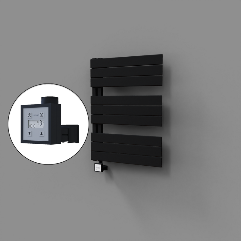 Sirius Dekoratif Elektrikli Havlupan 600x800 Siyah (KTX3 Termostat) 600W 