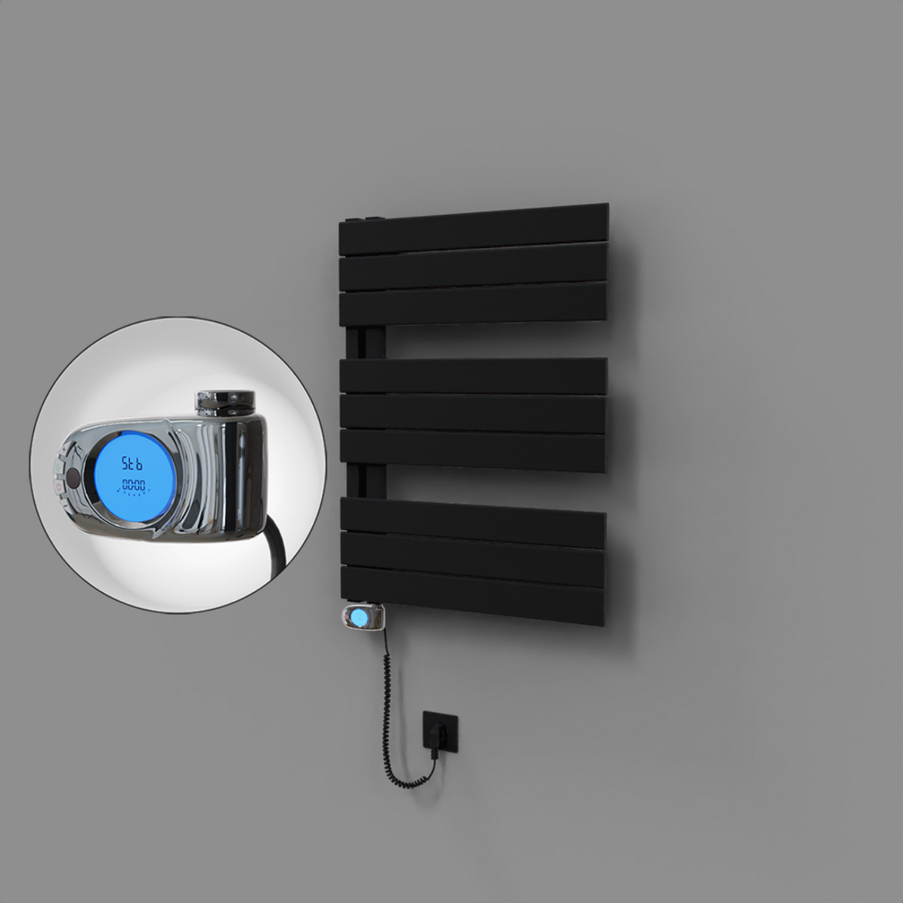 Sirius Dekoratif Elektrikli Havlupan 600x800 Siyah (Musa Termostat) 600W - 1