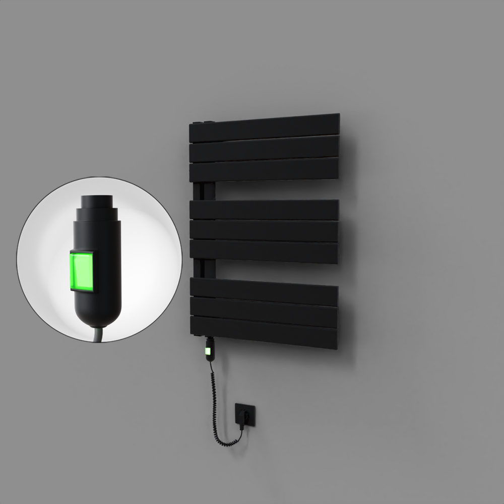 Sirius Dekoratif Elektrikli Havlupan 600x800 Siyah (On/Off Düğmeli) 600W - 1