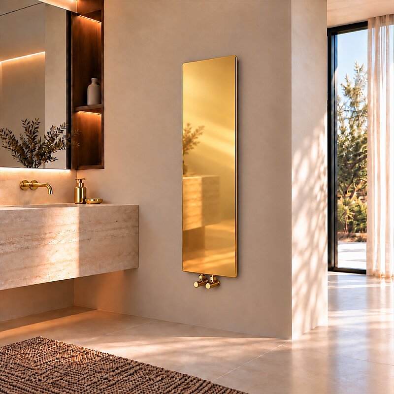Solomon Slim Design Towel Rail 372x1390 Gold