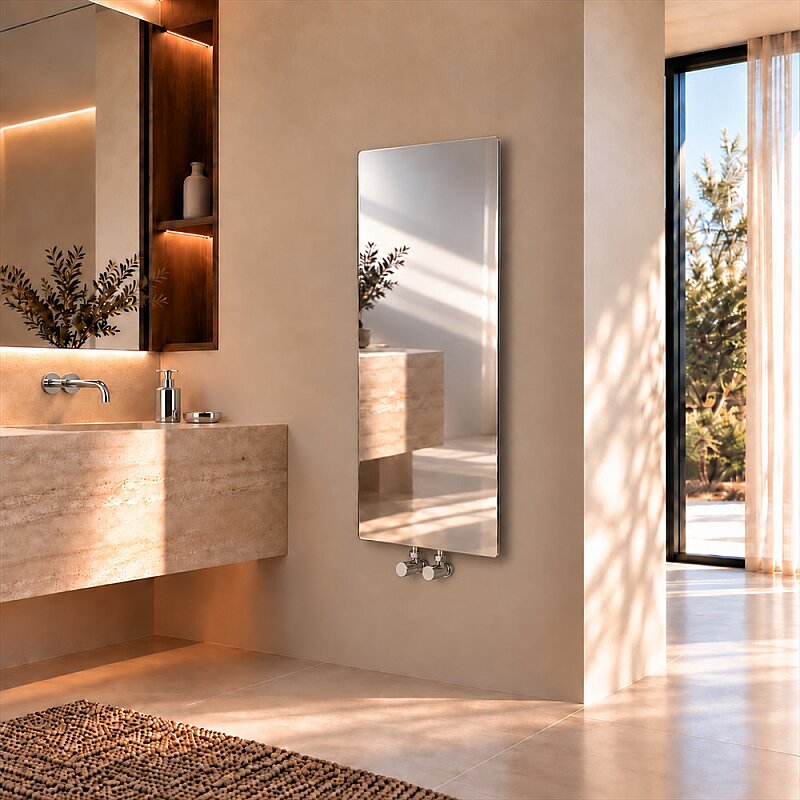 Solomon Slim Design Towel Rail 490x1390 Mirror Polished