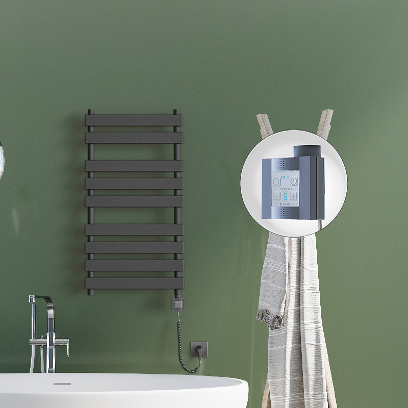 Tahiti Electric Towel Warmer 500x1300 Anthracite Ktx4 600 W (Spiral Cable)