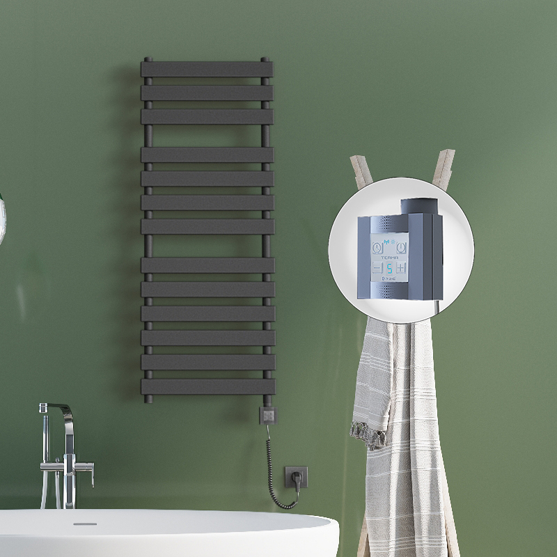 Tahiti Electric Towel Warmer 500x950 Anthracite Ktx4 300 W (Spiral Cable)