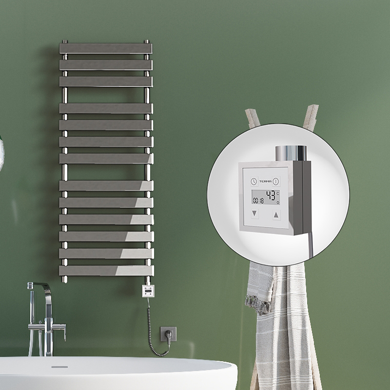 Tahiti Sèche Serviettes Electrique 500x950 Chrome Ktx3 300 Watt Câble en spirale