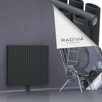 Tano Aluminium Radiator 1000x1268 Dark Anthracite Bottom Middle 50mm