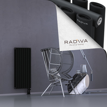 Tano Aluminium Radiator 1000x456 Black Bottom Right 50mm