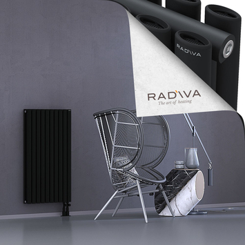 Tano Aluminium Radiator 1000x572 Black Bottom Right 50mm