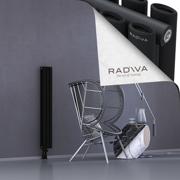 Tano Aluminium Radiator 1200x166 Black Bottom Left 50mm