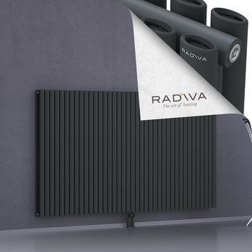 Tano Aluminium Radiator 1200x2254 Dark Anthracite Bottom Middle 50mm