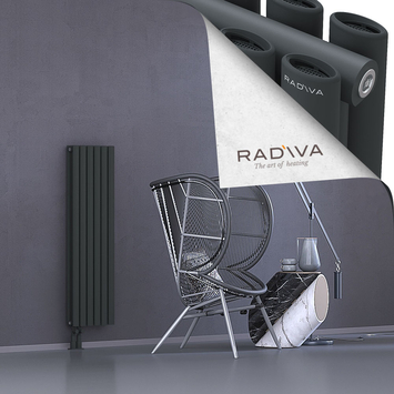 Tano Aluminium Radiator 1200x340 Dark Anthracite Bottom Left 50mm