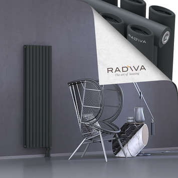 Tano Aluminium Radiator 1500x456 Dark Anthracite Bottom Right 50mm