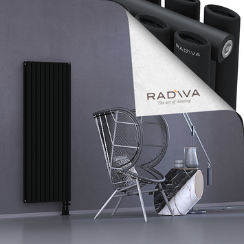 Tano Aluminium Radiator 1500x572 Black Bottom Right 50mm