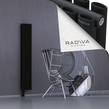 Tano Aluminium Radiator 1600x282 Black Bottom Left 50mm