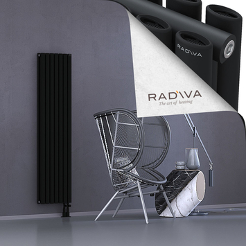 Tano Aluminium Radiator 1600x398 Black Bottom Right 50mm