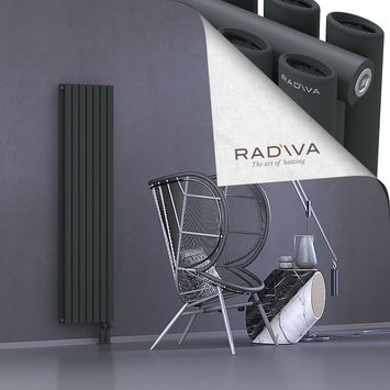 Tano Aluminium Radiator 1600x398 Dark Anthracite Bottom Right 50mm
