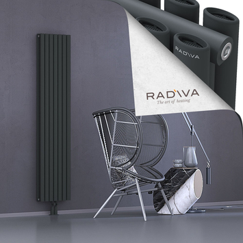 Tano Aluminium Radiator 1800x398 Dark Anthracite Bottom Middle 50mm