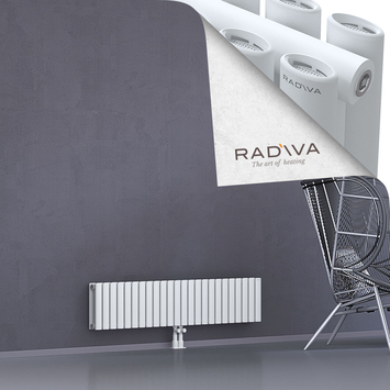 Tano Aluminium Radiator 300x1384 White Bottom Middle 50mm