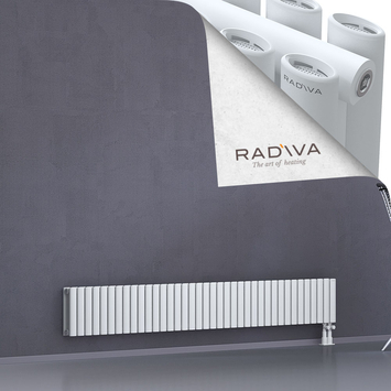 Tano Aluminium Radiator 300x2196 White Bottom Right 50mm