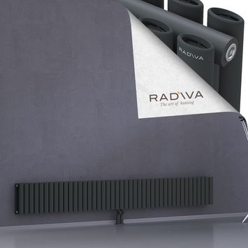Tano Aluminium Radiator 300x2486 Dark Anthracite Bottom Middle 50mm