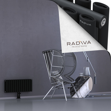 Tano Aluminium Radiator 300x746 Black Bottom Middle 50mm