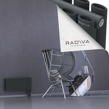 Tano Aluminium Radiator 300x746 Dark Anthracite Bottom Right 50mm