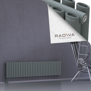 Tano Aluminium Radiator 400x1906 Anthracite Bottom Left 50mm