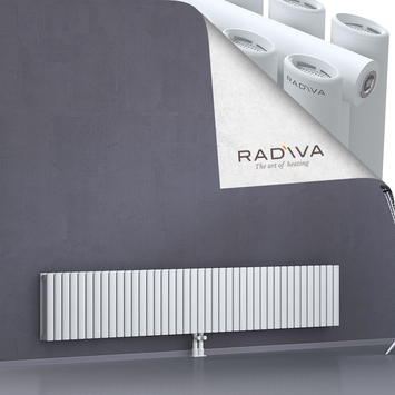 Tano Aluminium Radiator 400x2370 White Bottom Middle 50mm
