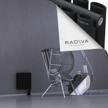 Tano Aluminium Radiator 400x398 Black Bottom Right 50mm