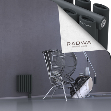Tano Aluminium Radiator 400x398 Dark Anthracite Bottom Right 50mm