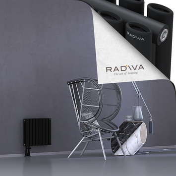 Tano Aluminium Radiator 400x456 Black Bottom Left 50mm