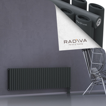 Tano Aluminium Radiator 500x1848 Dark Anthracite Bottom Right 50mm