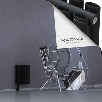 Tano Aluminium Radiator 500x398 Black Bottom Left 50mm