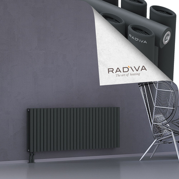 Tano Aluminium Radiator 600x1616 Dark Anthracite Bottom Left 50mm