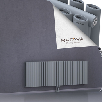 Tano Aluminium Radiator 600x1964 Grey Bottom Middle 50mm