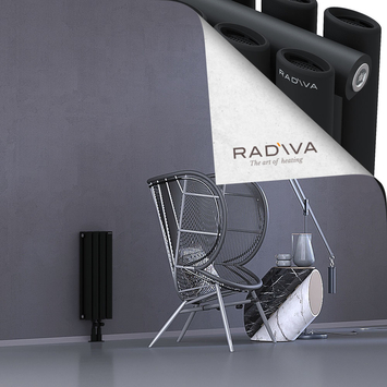 Tano Aluminium Radiator 600x224 Black Bottom Middle 50mm