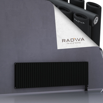 Tano Aluminium Radiator 600x2254 Black Bottom Right 50mm